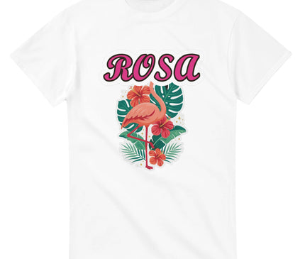 Flamant rose tropical — T-shirt exotique Brazilina