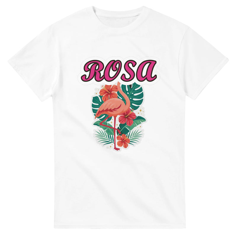 Flamant rose tropical — T-shirt exotique Brazilina
