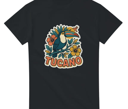 T-shirt Brésil — Toucan & paysage rétro Brazilina