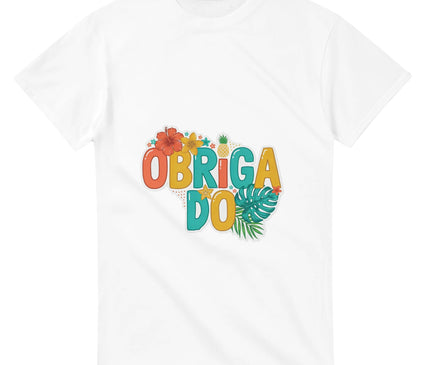 Lettrage OBRIGADO — T-shirt tropical Brazilina