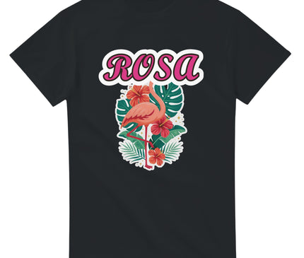 Flamant rose tropical — T-shirt exotique Brazilina