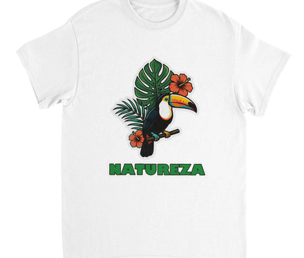 T-shirt Brésil tropical — Toucan & hibiscus Brazilina