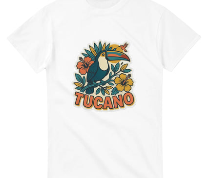 T-shirt Brésil — Toucan & paysage rétro Brazilina