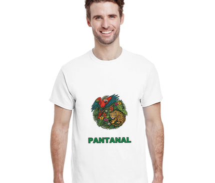 T-shirt Brésil — Perroquet & jaguar (faune) Brazilina
