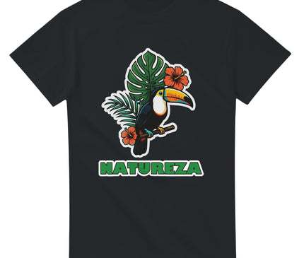 T-shirt Brésil tropical — Toucan & hibiscus Brazilina
