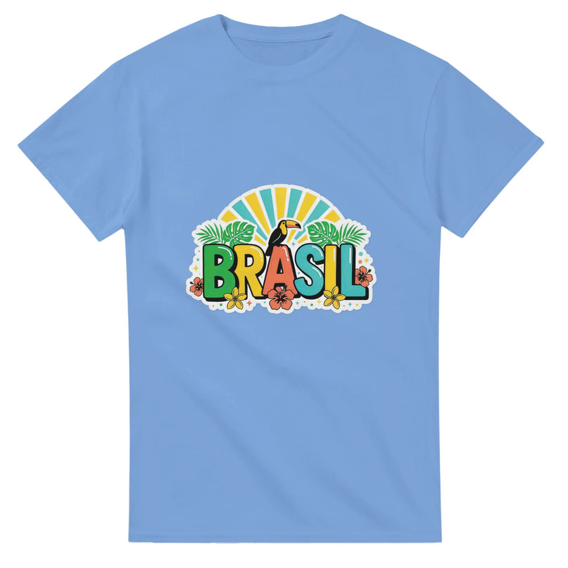 T-shirt Brésil — Lettrage tropical BRASIL Brazilina