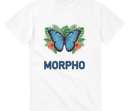 Papillon morpho bleu — T-shirt tropical Brazilina