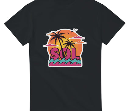T-shirt Brésil — Coucher de soleil & palmiers Brazilina