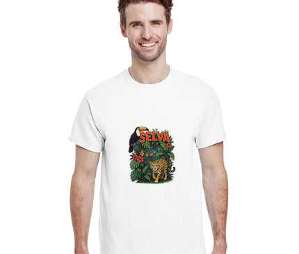 T-shirt Brésil — Toucan & jaguar amazoniens Brazilina