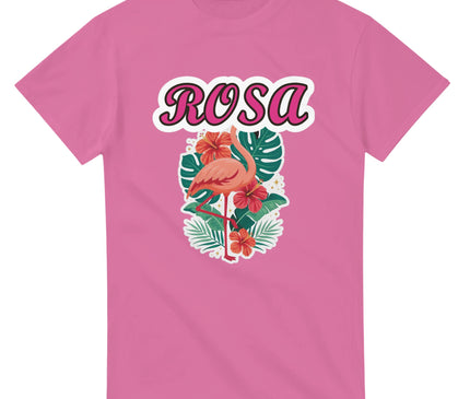 Flamant rose tropical — T-shirt exotique Brazilina