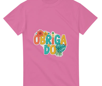 Lettrage OBRIGADO — T-shirt tropical Brazilina