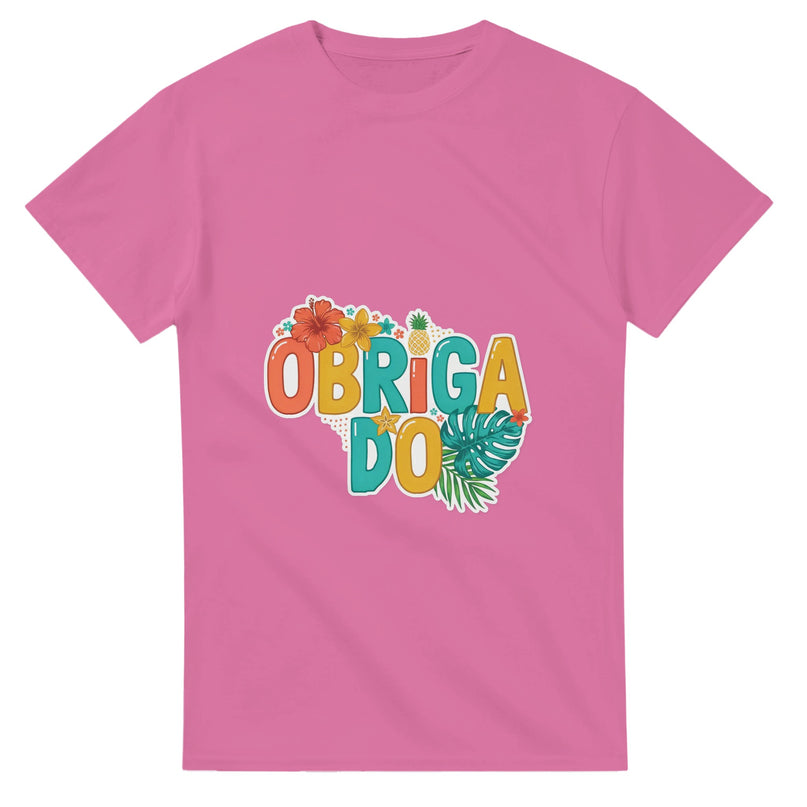 Lettrage OBRIGADO — T-shirt tropical Brazilina