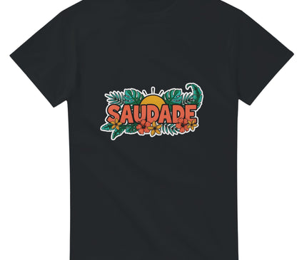 Lettrage SAUDADE — T-shirt tropical Brazilina