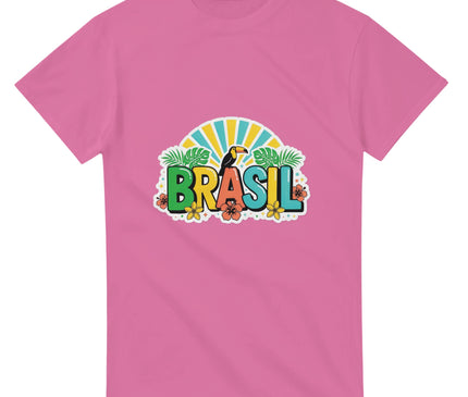 T-shirt Brésil — Lettrage tropical BRASIL Brazilina