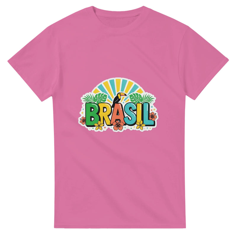 T-shirt Brésil — Lettrage tropical BRASIL Brazilina