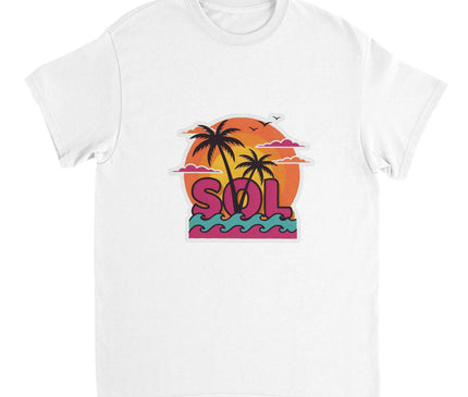 T-shirt Brésil — Coucher de soleil & palmiers Brazilina