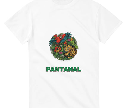 T-shirt Brésil — Perroquet & jaguar (faune) Brazilina