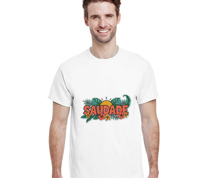 Lettrage SAUDADE — T-shirt tropical Brazilina