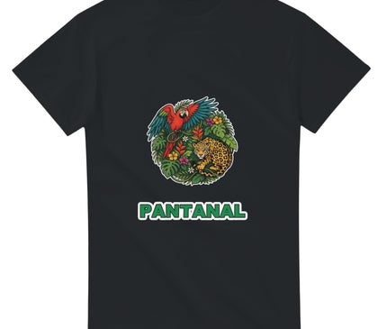 T-shirt Brésil — Perroquet & jaguar (faune) Brazilina