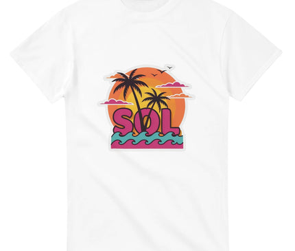 T-shirt Brésil — Coucher de soleil & palmiers Brazilina
