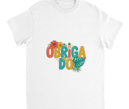 Lettrage OBRIGADO — T-shirt tropical Brazilina