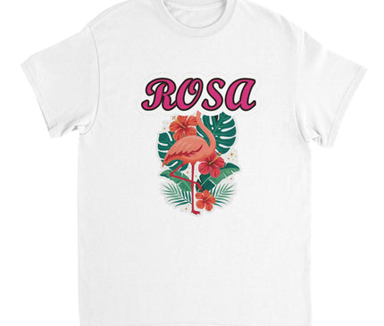 Flamant rose tropical — T-shirt exotique Brazilina