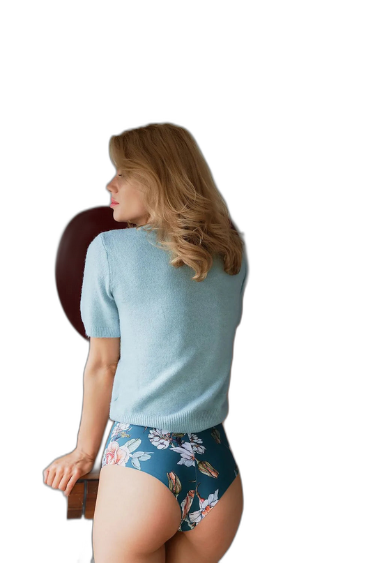 Culotte Brésilienne à Motifs Floraux Pastel — vue 3