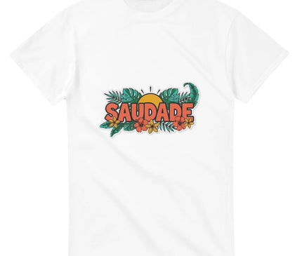 Lettrage SAUDADE — T-shirt tropical Brazilina
