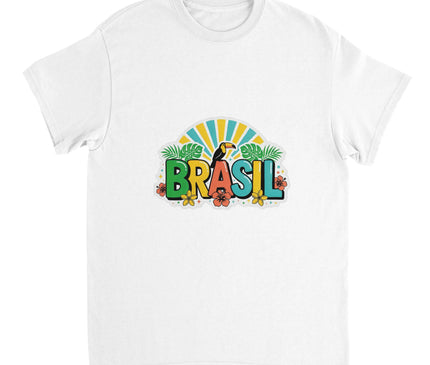T-shirt Brésil — Lettrage tropical BRASIL Brazilina