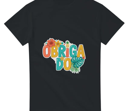 Lettrage OBRIGADO — T-shirt tropical Brazilina