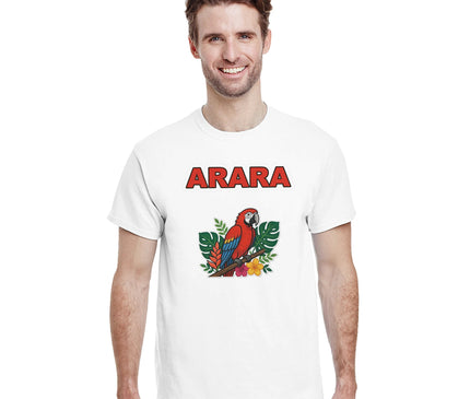 T-shirt Brésil — Perroquet ara rouge Brazilina