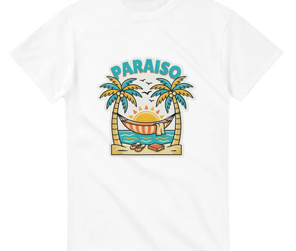 Hamac entre palmiers — T-shirt PARAÍSO Brazilina