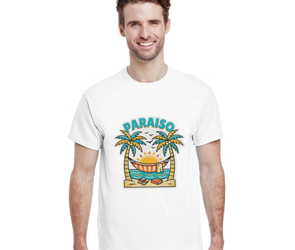 Hamac entre palmiers — T-shirt PARAÍSO Brazilina