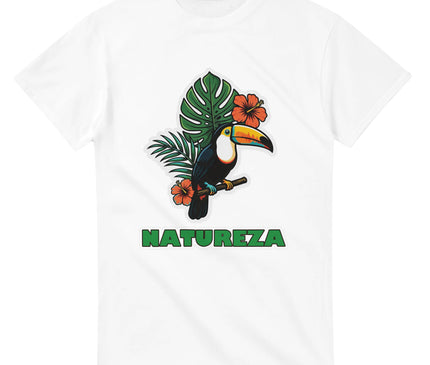 T-shirt Brésil tropical — Toucan & hibiscus Brazilina
