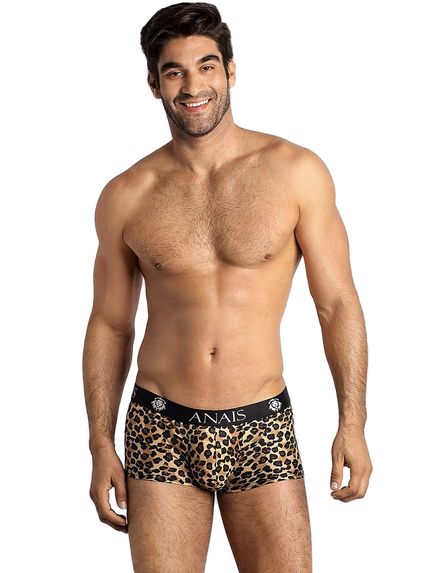 Maillot de bain homme imprimé léopard doré