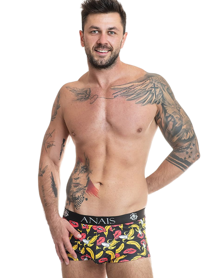 Maillot de bain homme noir à imprimé bananes