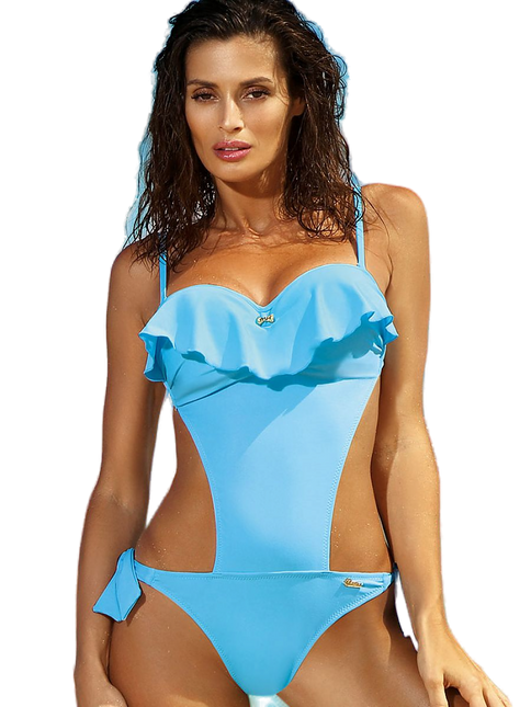 Maillot 1 pièce brésilien bleu · modèle 5