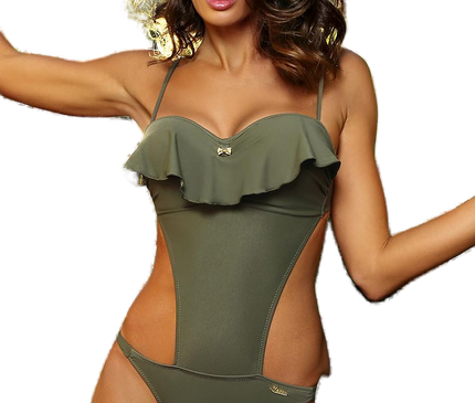Maillot 1 pièce brésilien vert · modèle 5