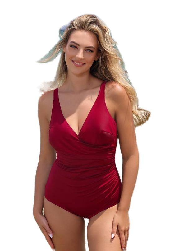 Maillot 1 pièce brésilien rouge · modèle 3