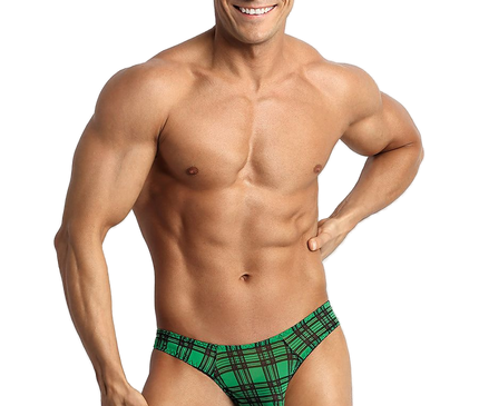 Maillot de bain homme vert · modèle 1