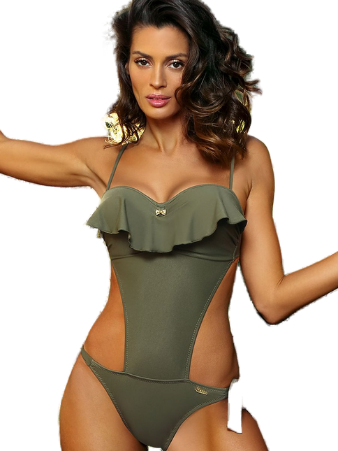Maillot 1 pièce brésilien vert · modèle 10