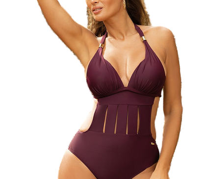 Maillot 1 pièce brésilien violet · modèle 4