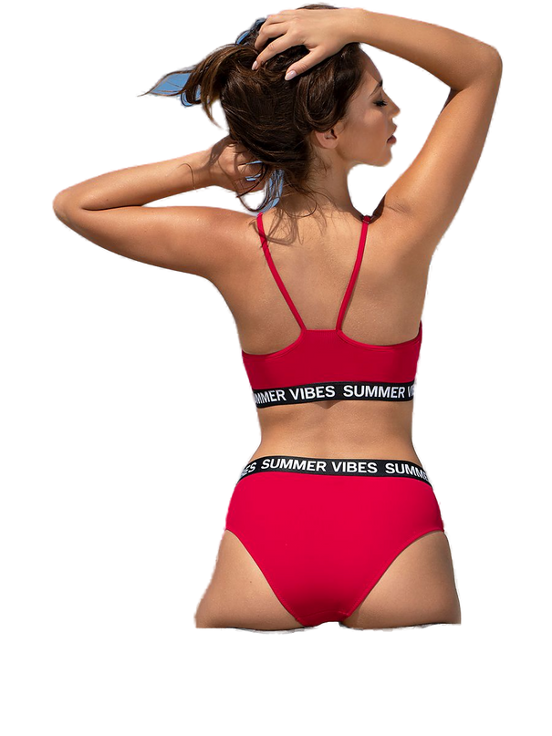 Bikini brésilien rouge — 2 pièces · modèle 3