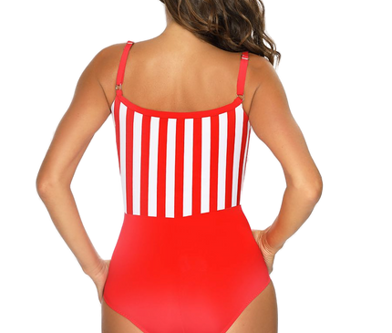 Maillot de bain une pièce brésilien rouge
