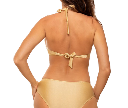 Maillot 1 pièce brésilien jaune · modèle 3