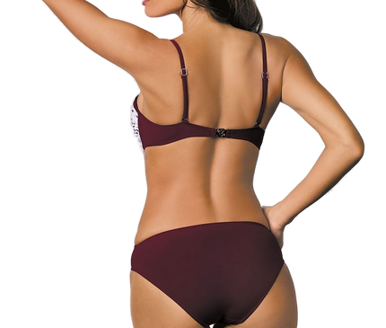 Maillot de bain une pièce brésilien violet · modèle 1