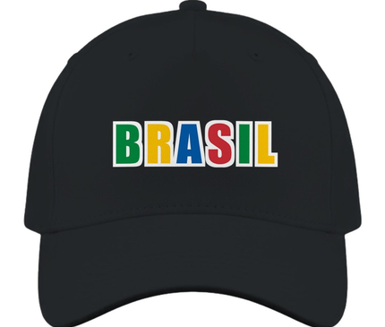 Lettrage Brasil : casquette Brésil réglable