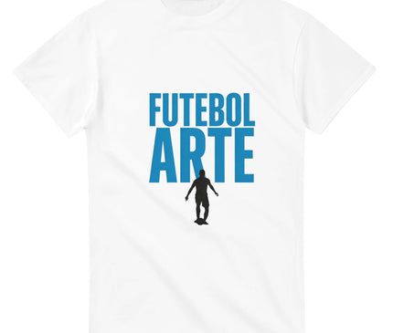 T-shirt foot Futebol arte — le football-art — Blanc