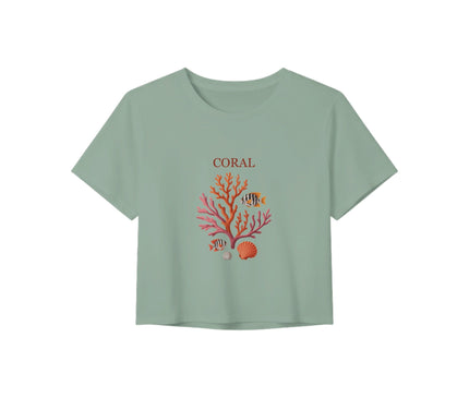 Crop top corail — Coral Brésil — Vert