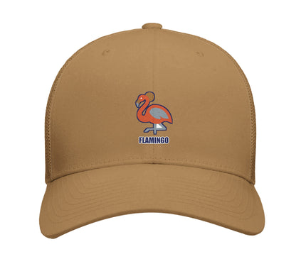 Le flamant rose brodé — casquette trucker